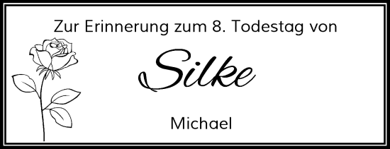 Traueranzeige von Silke  von trauer.wuppertaler-rundschau.de