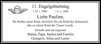 Traueranzeige von Pauline  von trauer.extra-tipp-moenchengladbach.de