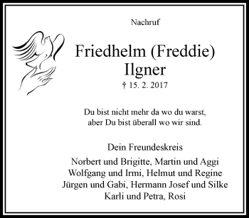 Traueranzeige von Friedhelm Ilgner von trauer.extra-tipp-moenchengladbach.de