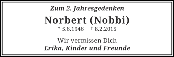 Traueranzeige von Norbert  von trauer.wuppertaler-rundschau.de