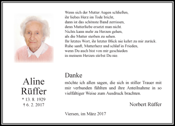 Traueranzeige von Norbert Rüffer von trauer.extra-tipp-moenchengladbach.de