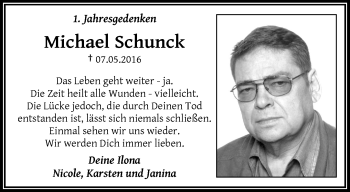 Traueranzeige von Michael Schunck von trauer.wuppertaler-rundschau.de
