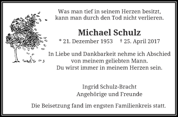 Traueranzeige von Michael Schulz von trauer.wuppertaler-rundschau.de