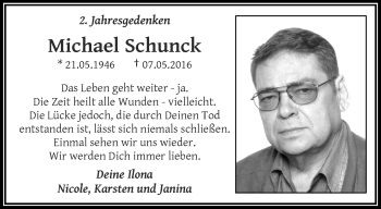 Traueranzeige von Michael Schunck von trauer.wuppertaler-rundschau.de