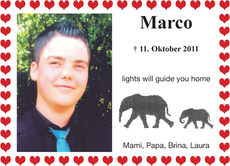  Traueranzeige für Marco  vom 06.10.2019 aus trauer.extra-tipp-moenchengladbach.de