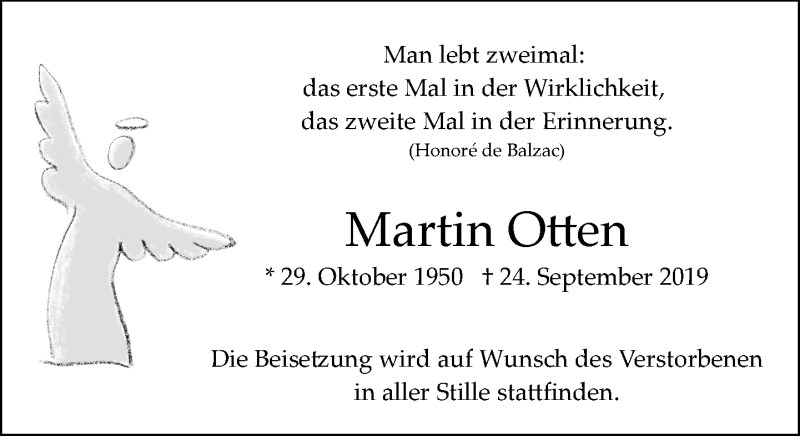  Traueranzeige für Martin Otten vom 06.10.2019 aus trauer.extra-tipp-moenchengladbach.de