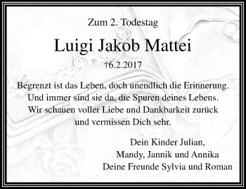 Traueranzeige von Luigi Jakob Mattei von trauer.mein.krefeld.de