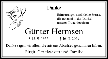 Traueranzeige von Günter Hermsen von trauer.extra-tipp-moenchengladbach.de