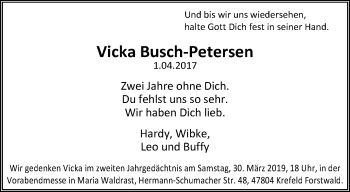 Traueranzeige von Vicka Busch-Petersen von trauer.mein.krefeld.de