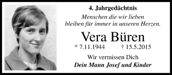 Traueranzeige von Vera Büren von trauer.mein.krefeld.de