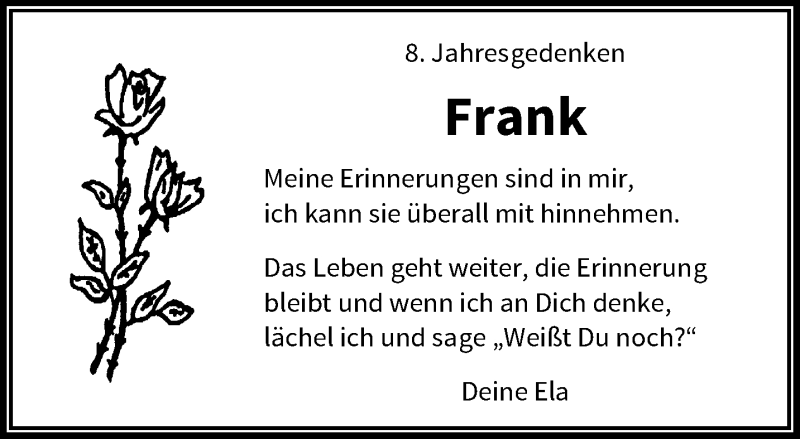  Traueranzeige für Frank Knoche vom 21.11.2020 aus trauer.wuppertaler-rundschau.de