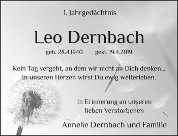 Traueranzeige von Leo Dembach von trauer.extra-tipp-moenchengladbach.de