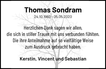 Traueranzeige von Thomas Sondram von trauer.extra-tipp-moenchengladbach.de