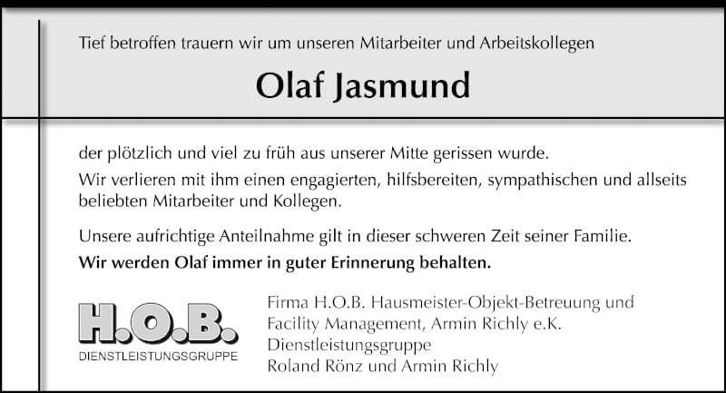  Traueranzeige für Olaf Jasmund vom 17.10.2021 aus trauer.mein.krefeld.de