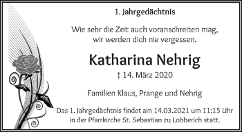 Traueranzeige von Katharina Nehrig von trauer.extra-tipp-moenchengladbach.de