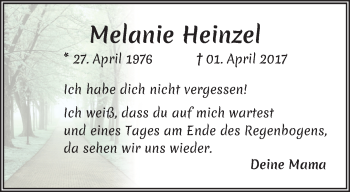 Traueranzeige von Melanie Heinzel von trauer.mein.krefeld.de