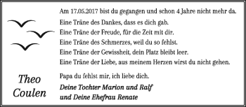 Traueranzeige von Theo Coulen von trauer.extra-tipp-moenchengladbach.de