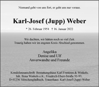 Traueranzeige von Karl-Josef Weber von trauer.extra-tipp-moenchengladbach.de