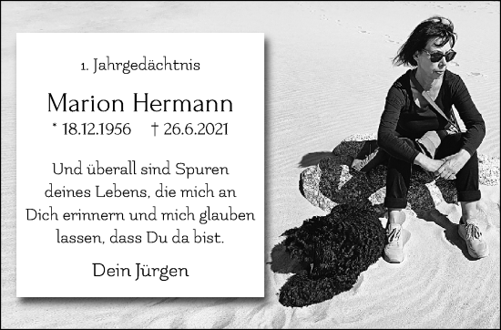 Traueranzeige von Marion Hermann von trauer.extra-tipp-moenchengladbach.de