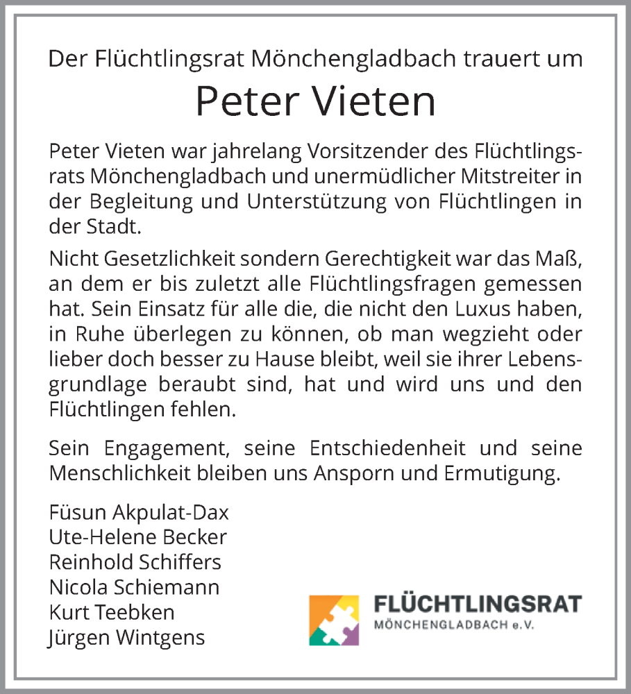 Traueranzeige für Peter Vieten vom 10.12.2023 aus trauer.extra-tipp-moenchengladbach.de
