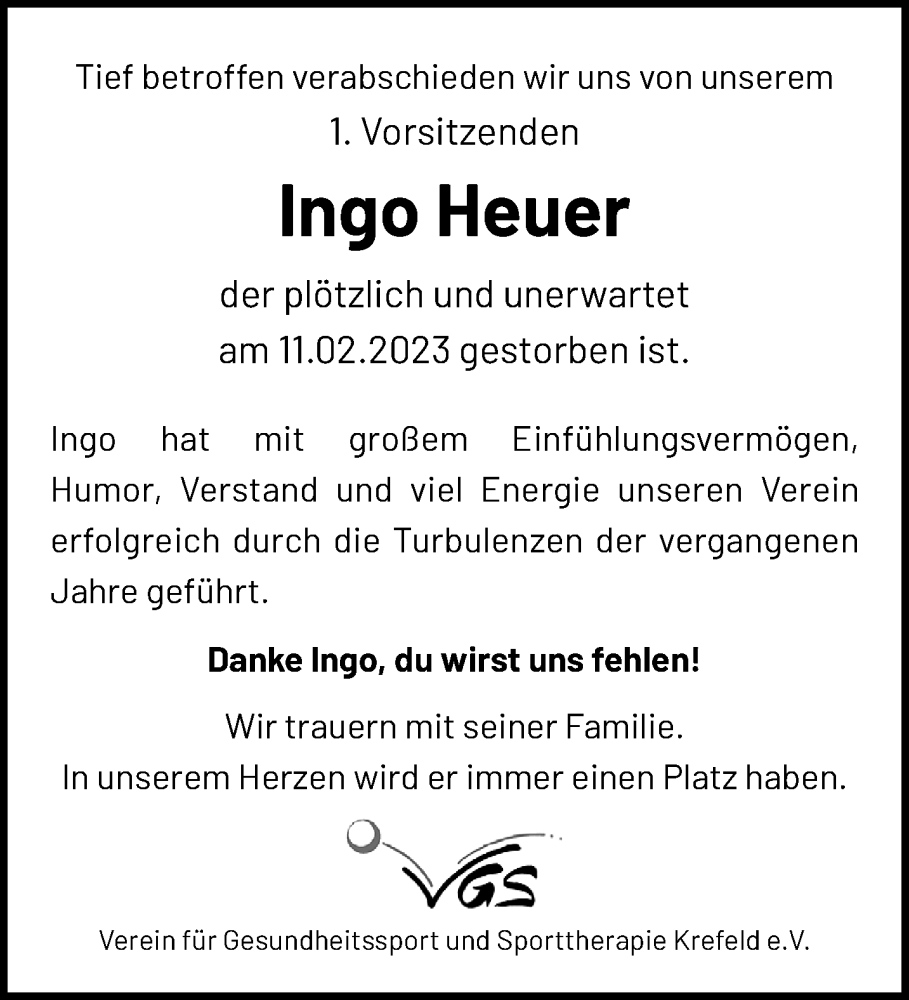  Traueranzeige für Ingo Heuer vom 05.03.2023 aus trauer.mein.krefeld.de