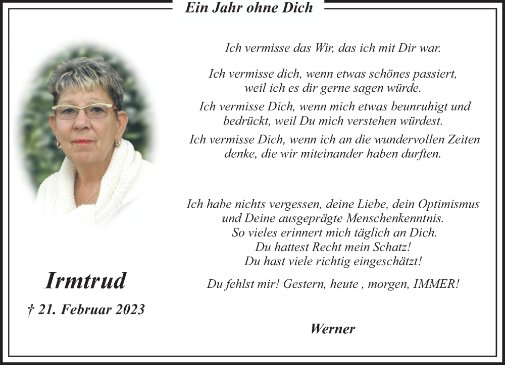  Traueranzeige für Irmtrud Eisenblätter vom 25.02.2024 aus trauer.extra-tipp-moenchengladbach.de