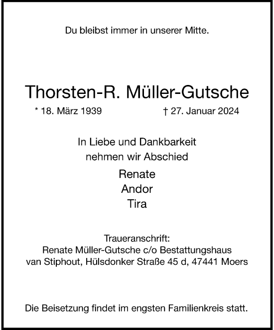 Traueranzeige von Thorsten-R. Müller-Gutsche von trauer.extra-tipp-moenchengladbach.de