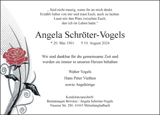 Traueranzeige von Angela Schröter-Vogels von trauer.extra-tipp-moenchengladbach.de