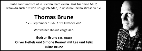 Traueranzeige von Thomas Brune von trauer.panorama-anzeigenblatt.de
