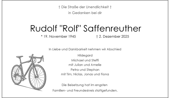Traueranzeige von Rudolf Saffenreuther von trauer.panorama-anzeigenblatt.de