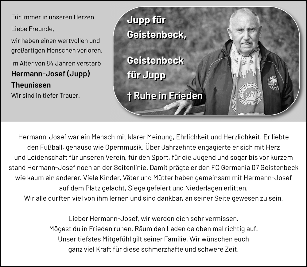  Traueranzeige für Hermann-Josef Theunissen vom 23.02.2025 aus trauer.extra-tipp-moenchengladbach.de