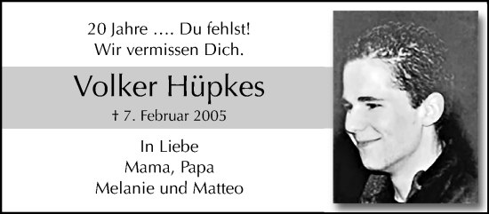 Traueranzeige von Volker Hüpkes von trauer.extra-tipp-moenchengladbach.de