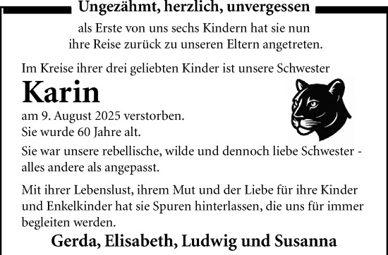 Traueranzeige von Karin  von trauer.extra-tipp-moenchengladbach.de