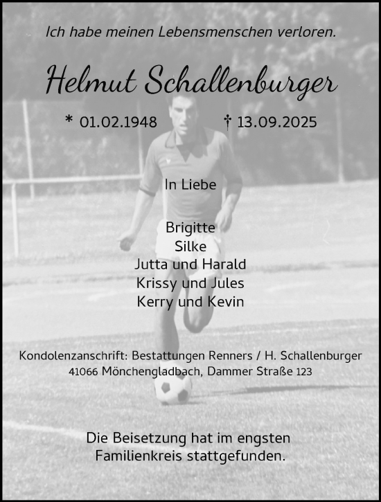 Traueranzeige von Helmut Schallenburger von trauer.panorama-anzeigenblatt.de