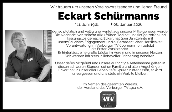 Traueranzeige von Eckart Schürmanns von trauer.panorama-anzeigenblatt.de