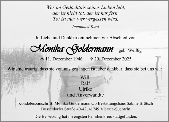 Traueranzeige von Monika Goldermann von trauer.panorama-anzeigenblatt.de