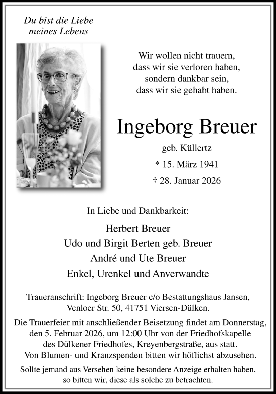 Traueranzeige von Ingeborg Breuer von trauer.panorama-anzeigenblatt.de