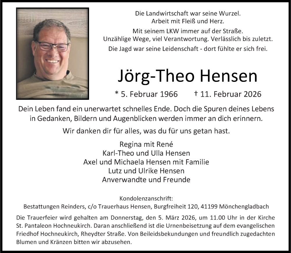  Traueranzeige für Jörg-Theo Hensen vom 21.02.2026 aus trauer.stadt-kurier.de